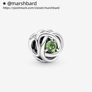 Pandora August Spring Green Eternity Circle Charm
